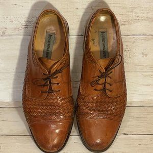 Johnston and Murphy Brown Woven Oxford‎ Lace-ups Size 10